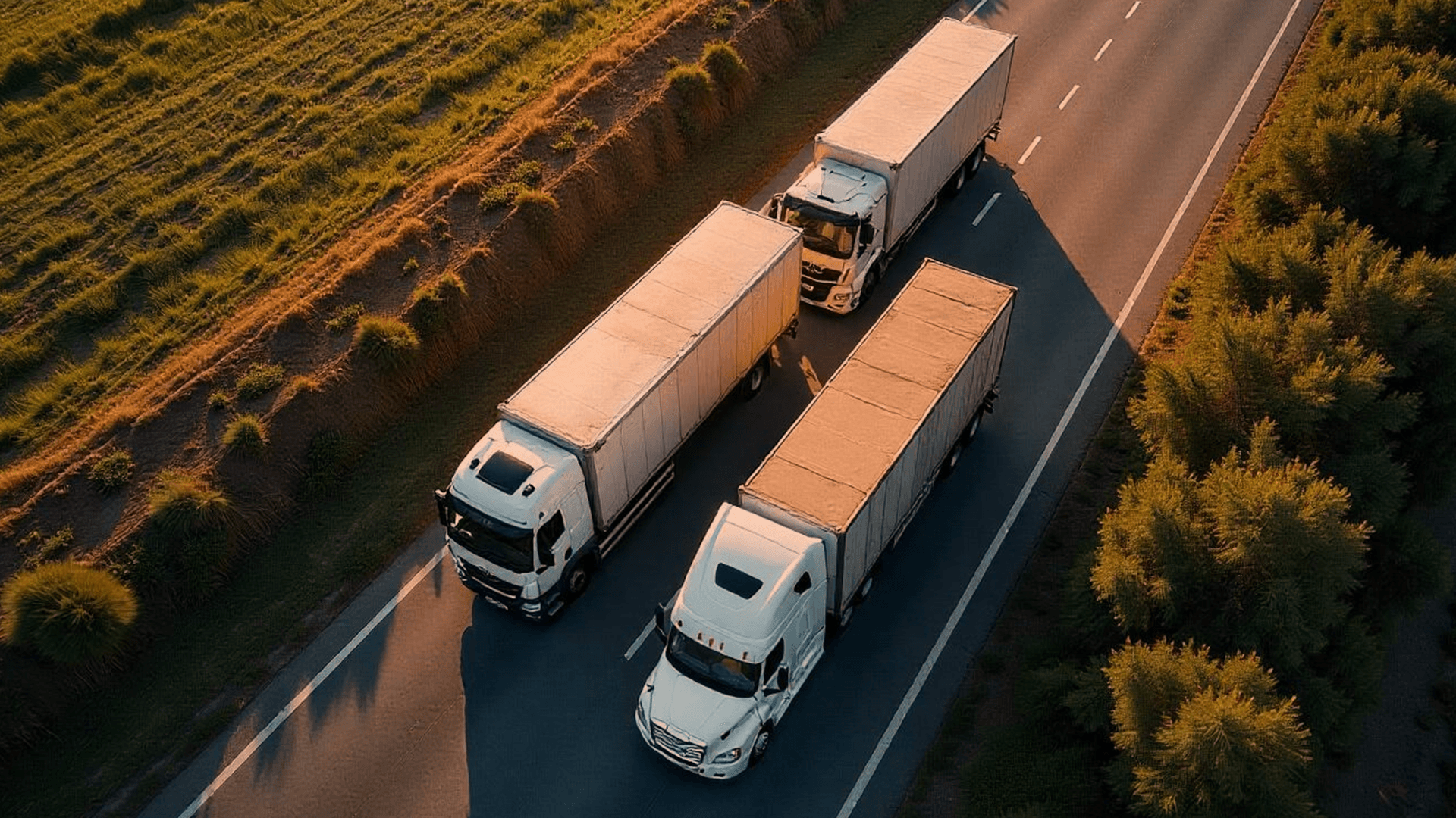 A large freight truck on the road